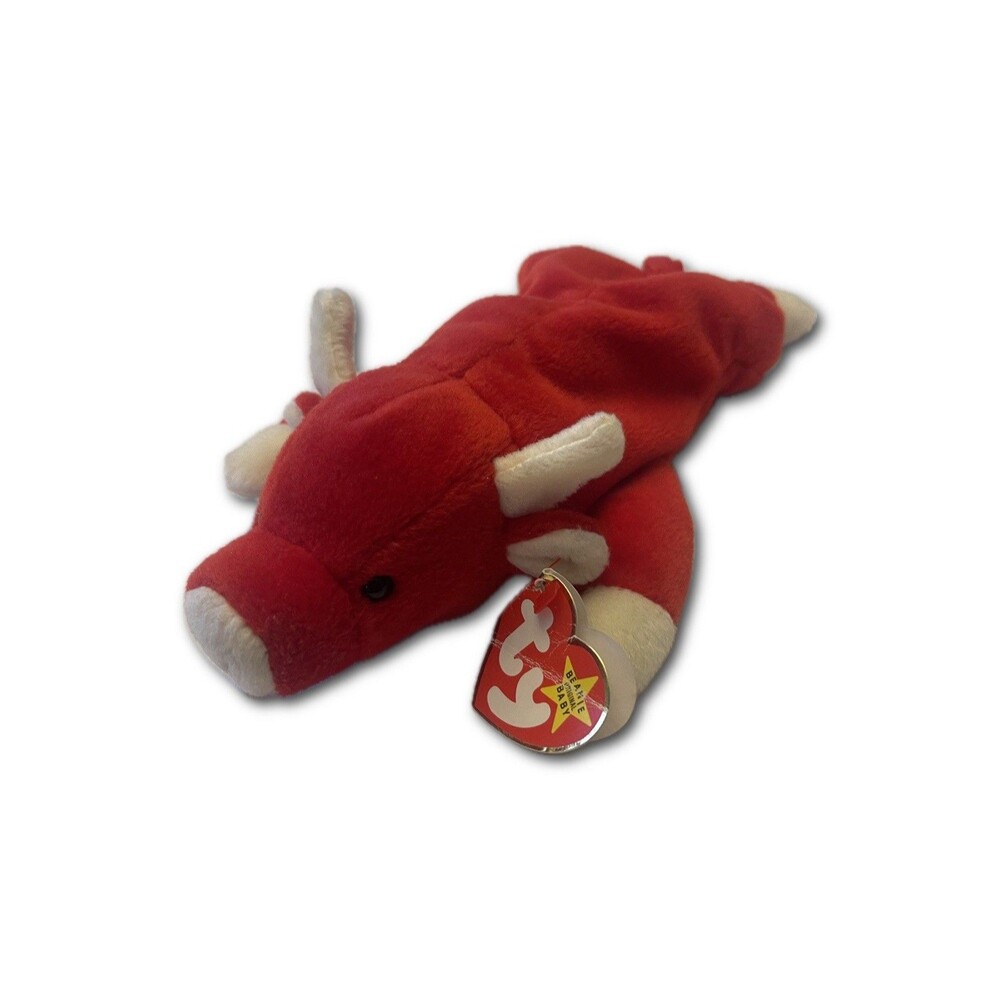 Ty Beanie Baby SNORT the Red Bull 1995 Retired Vintage Plush NWT Rare